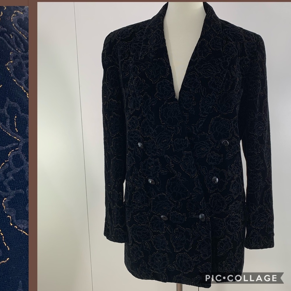 Michi Moon for Sanyo 10 velvet rose gold blazer